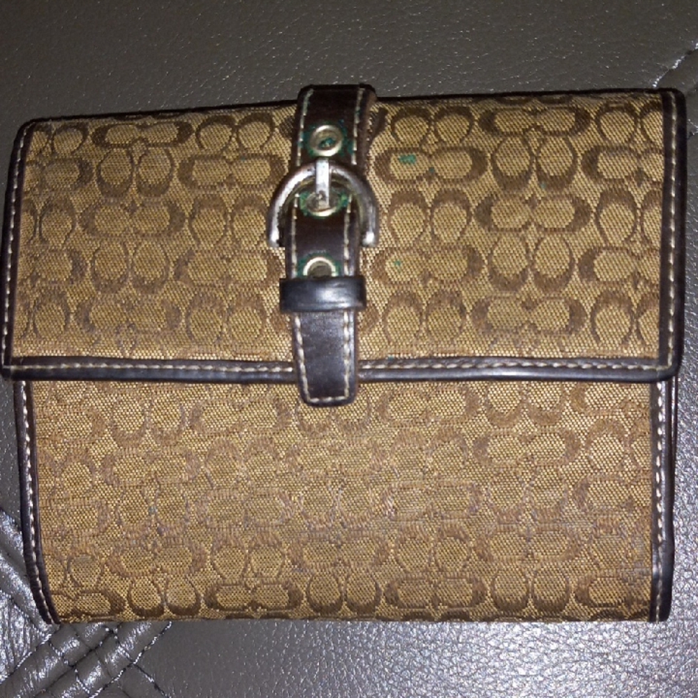 Coach Brown and Tan Wallet